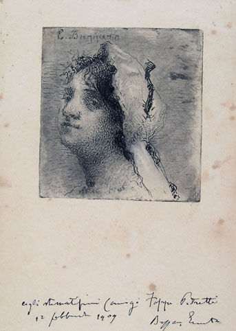 Ernesto Bazzaro, head of a young woman